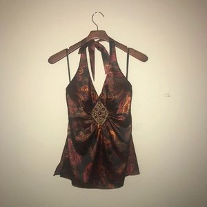 paisley halter top